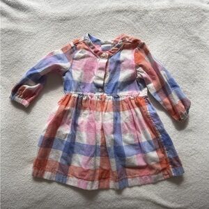 Hanna Andersson Multicolor Plaid Kids Dress 18-24M